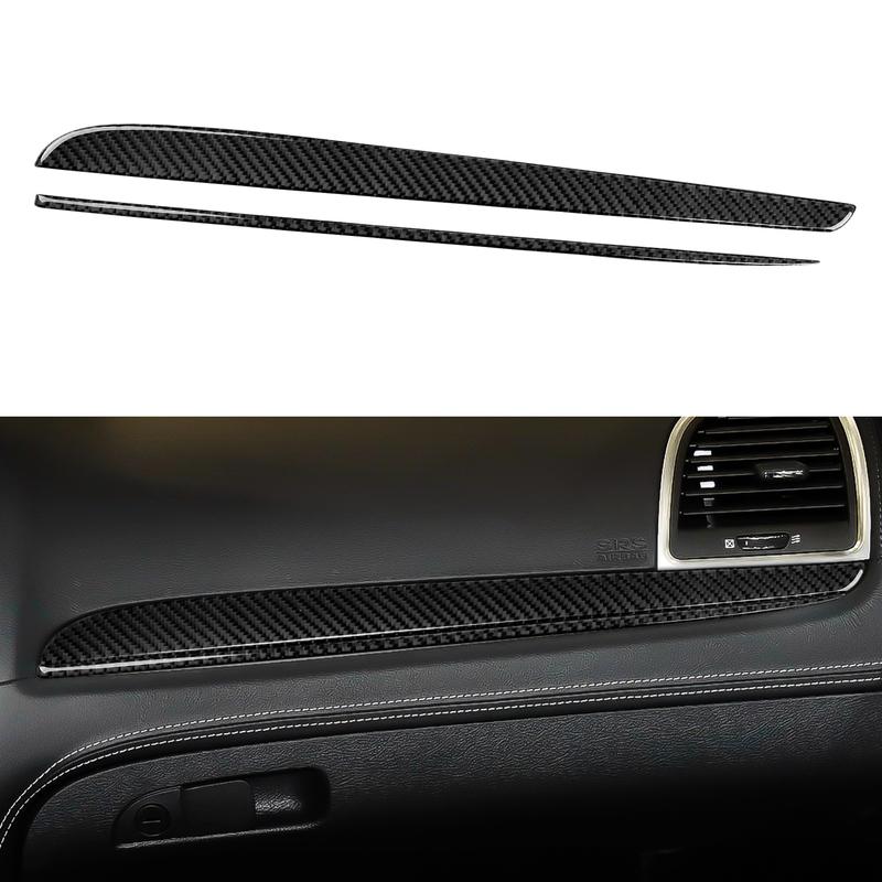 For Chrysler 300 (2011-2014) Car Center Console Gear Shift Panel Steering Wheel Cover Carbon Fiber Interior Sticker Accessories