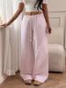 2025 Summer Women's Striped Wide-Leg Tie Pants - Casual & Versatile