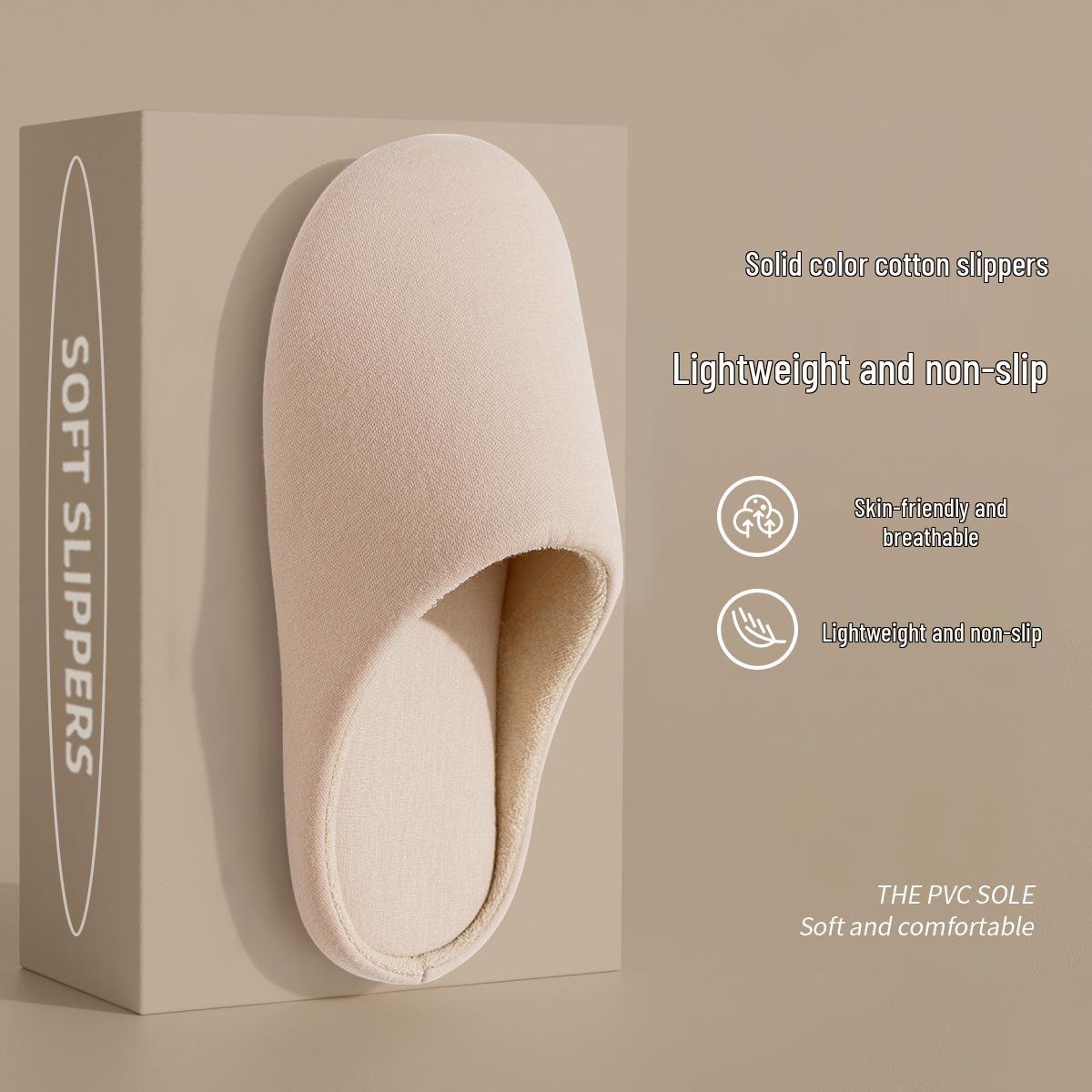 

Женские зимние бесшумные комнатные хлопковые тапочки Lidani 2023 с нескользящей подошвой для деревянных полов Size 38-39 (fits 37-38)