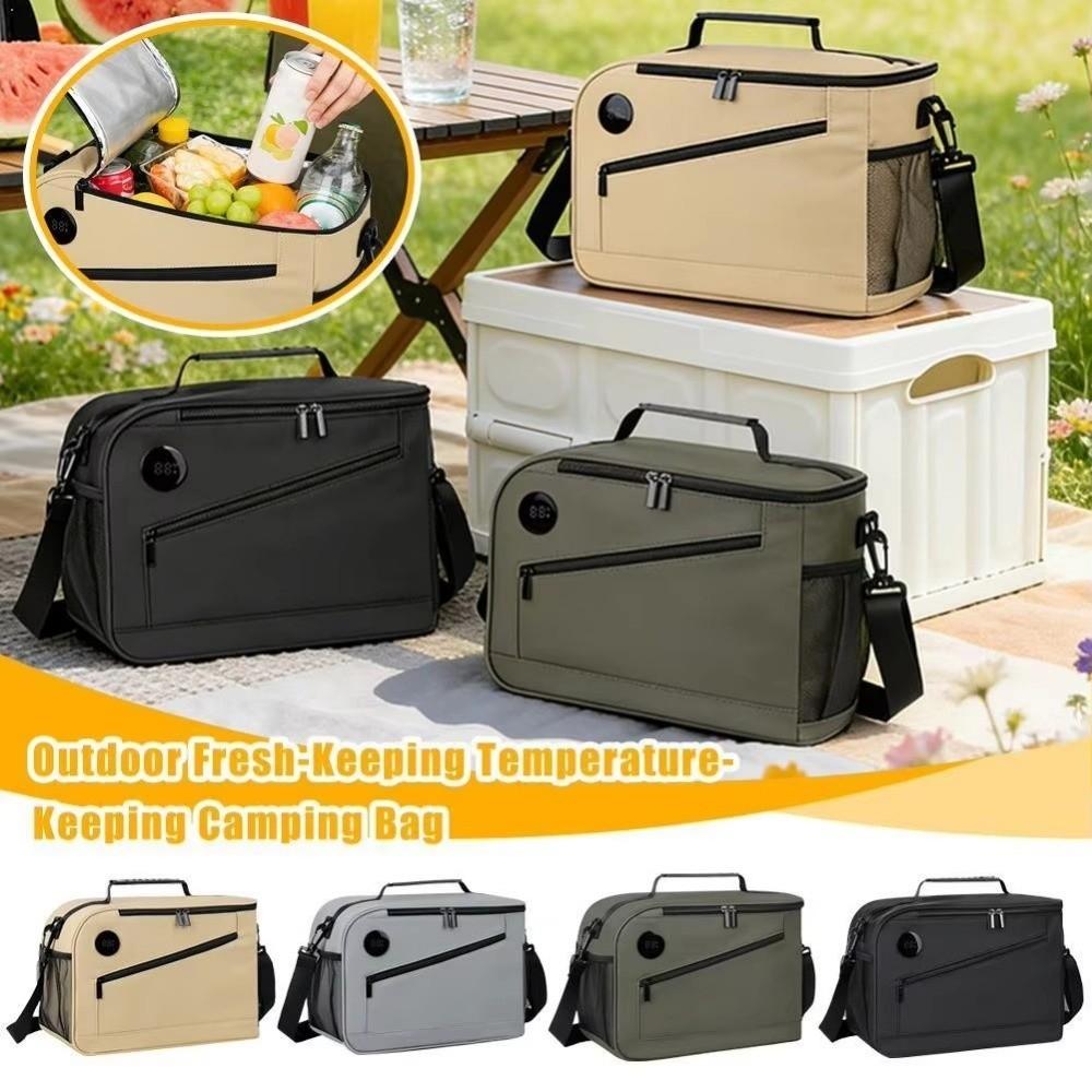 with Temperature Display Picnic Bag Large Capacity Insulated Lunch Bag  Camping