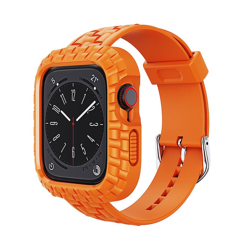 Silicone Watch Strap+Case for Apple Watch Ultra Band 49mm 45mm 41mm 44mm 40mm Sport Bracelet Cover Bumper iWatch 9 8 Se 7 6 5 4