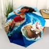 Moana & Happy Pig Automatic Opening and Closing Umbrella, Lightweight 3-Fold, With Cute Cartoon Characters, Suitable for Home, Outdoor and D
