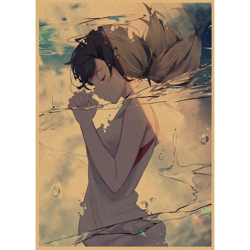 Large Decorative Weathering with You Anime Retro Kraft Poster Wall Art