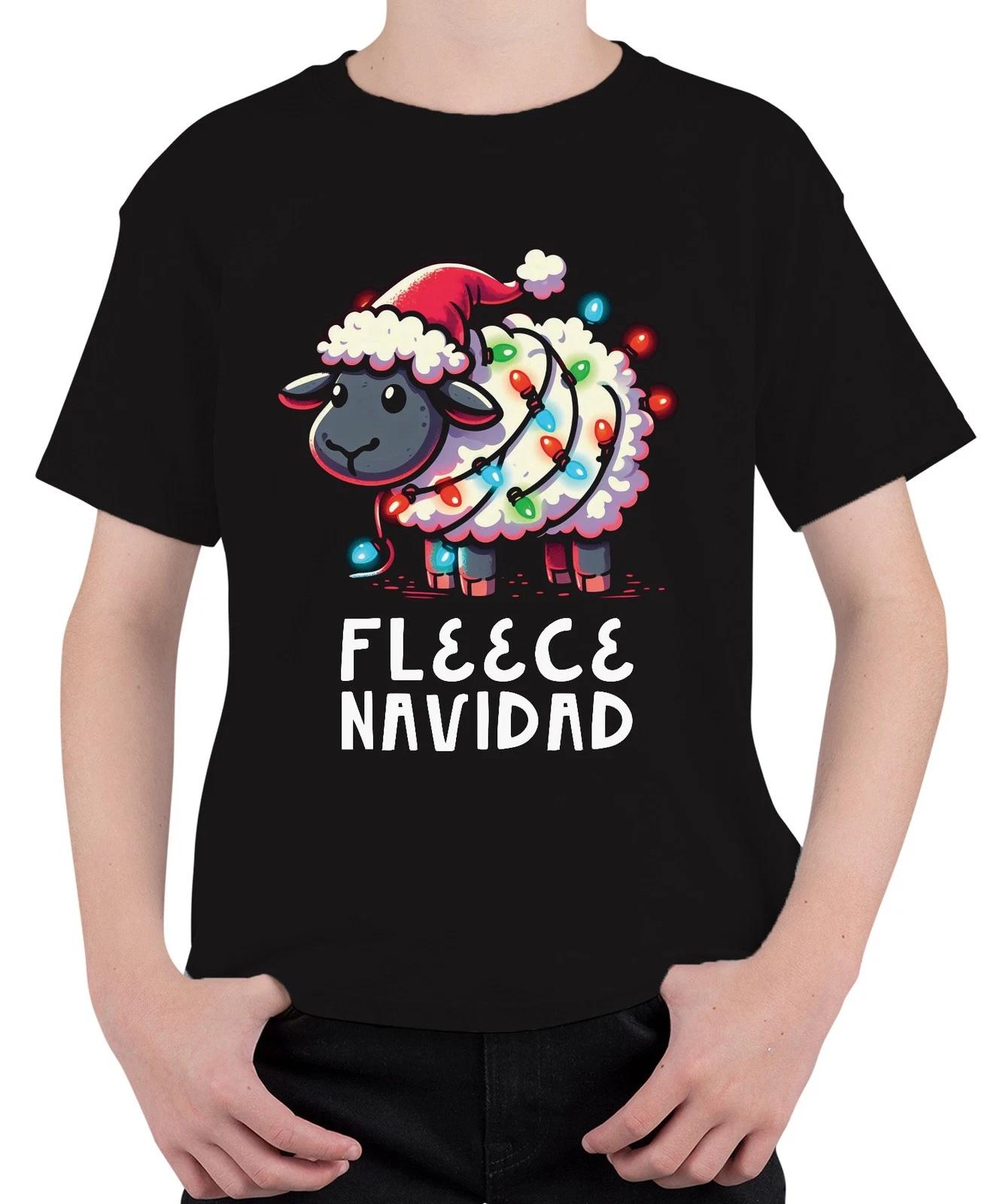 Fleece Navidad Schaf Lichterkette - Weihnachten Weihnachtsgeschenk Christmas Uni XXXXL