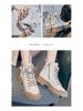 Women's 2024 Autumn Korean Style Flat Heel High Top Martin Boots - Casual All-Match Short Boots