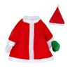 Santa Claus Goose Outfit for 23" Lawn Goose Christmas Costume with Santa Hat Xmas Goose Clothes for Cement or Plastic Goose Garden Decoration