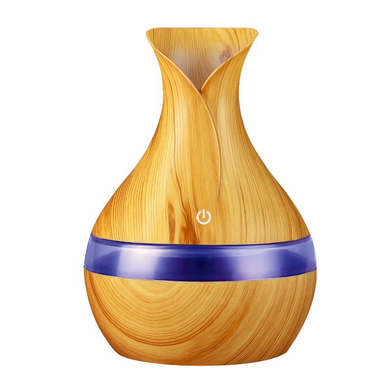 300ml Wood Grain Aroma Humidifier & Diffuser Vase
