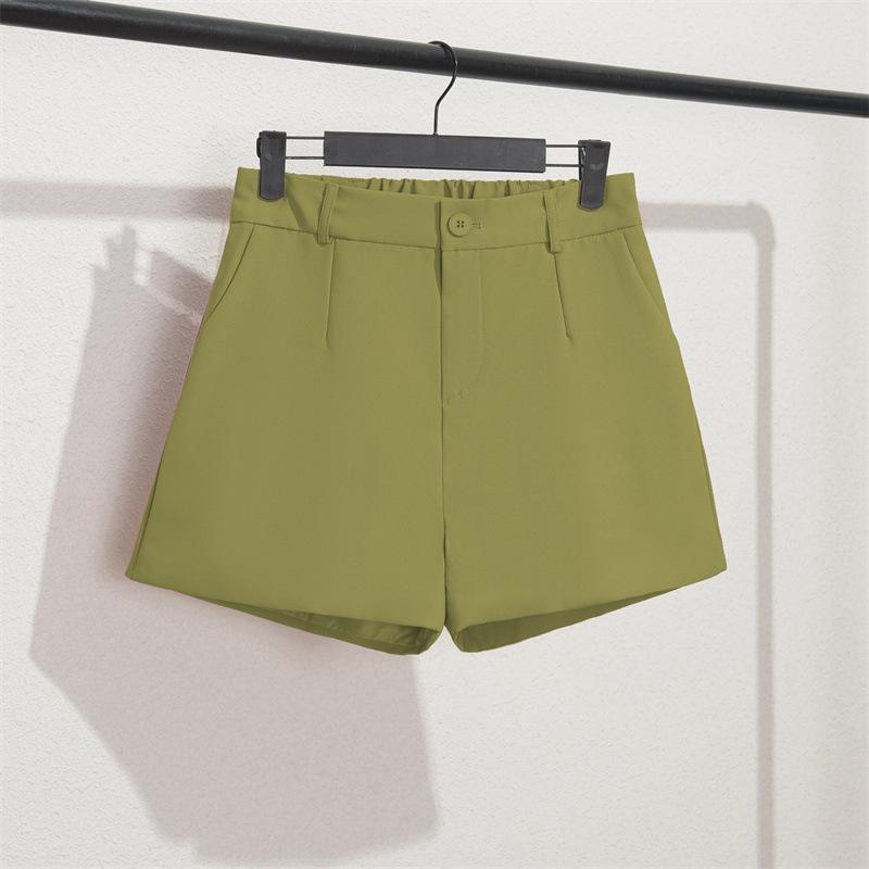 Blue suit shorts women's black summer thin year new loose high waist a word casual wide leg hot pants