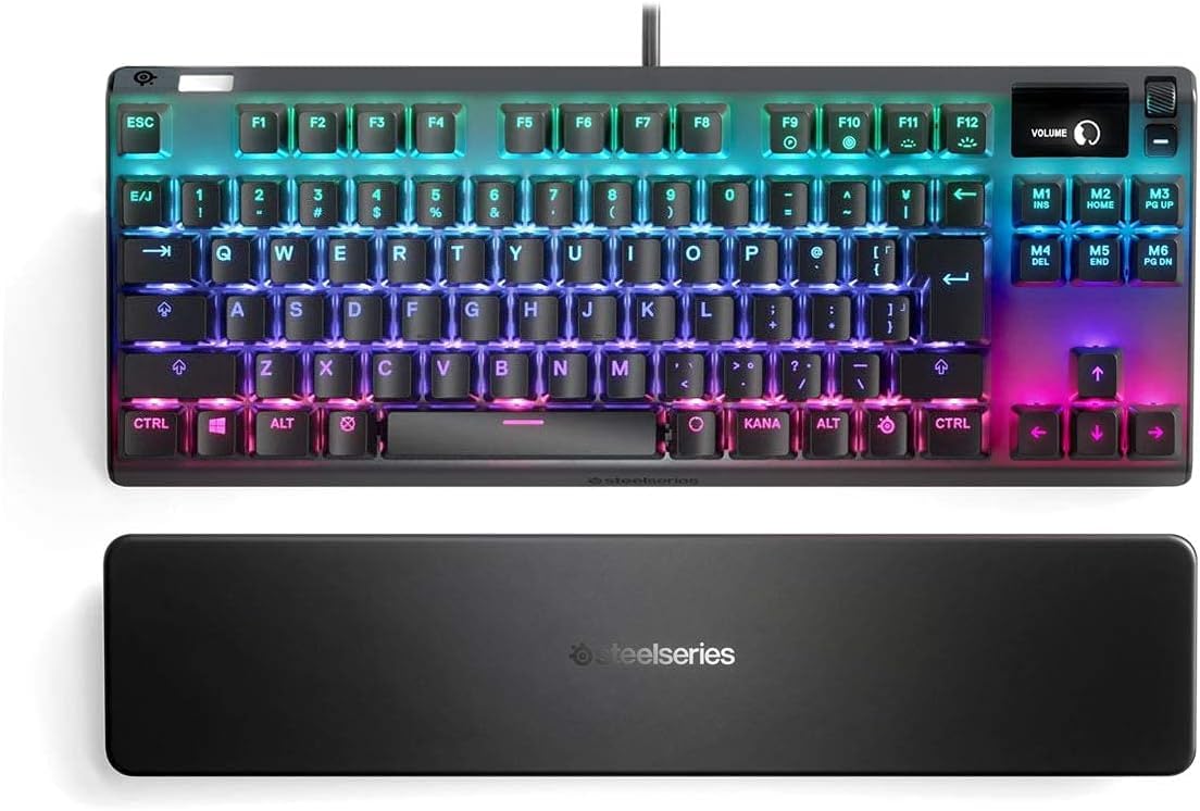 

SteelSeries Gaming Keyboard Tenkeyless Red Axis Wired Japanese Layout Equipped with Organic EL Display Apex 7 TKL Red Switch 64649 [Item] чорний