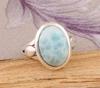 925 Sterling Silver Larimar Gemstone Ring Solid Stone Fashion Statement Ring for Womens Gift idea Gemstone Jewelry 4.83 Gms Approx