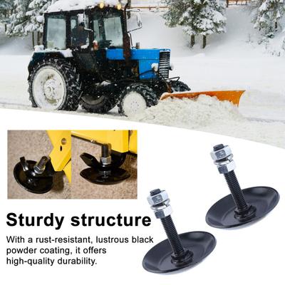 Universal Snow Plow Skid Shoes ATV UTV 2 Heavy-Duty Anti-Slip Shoes with Nuts Washer Hardened Steel Skid Shoes