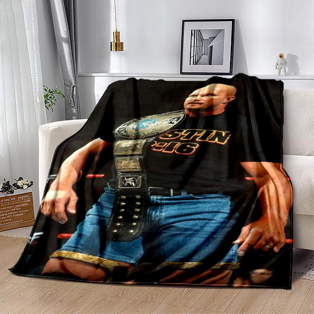 Stone Cold Steve Austin2 Blankets are suitable for living rooms,making them an ideal choice for outdoor travel and gifts.