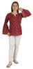 Moomaya Printed Top Full Sleeve Pleated Rayon Kurta Short Tunic Summer Blouse For