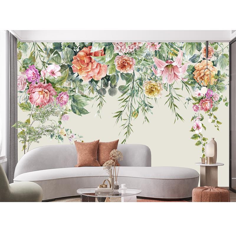 Wallpaper 3d Fashion Vintage Hand-Painted Flowers Murals Living Room Bedroom Pastoral Style Wall Papers For 3d Home Decor