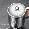 1.3L Oil Can Kitchen Oil Filter Cup Household Filter Mesh Oil for Tank Pot Leak Oil Leaking Storage Stainless Steel Mate