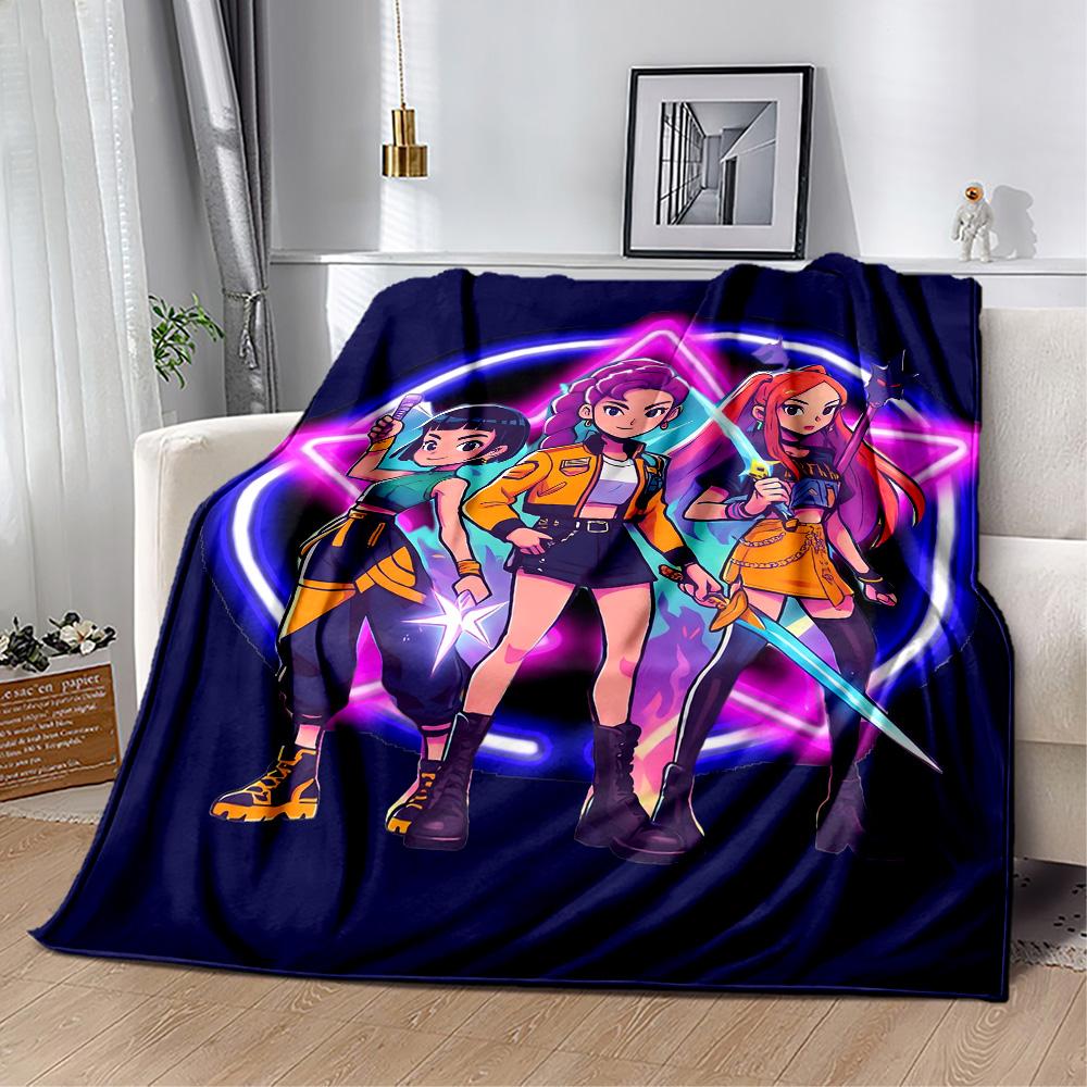 Fantasy Heroes Adventure Blanket Warmthful Decor Great for Seaside Bed Chair Four Seasons Universal Digital Print Gift for Travel Home Birthdays
