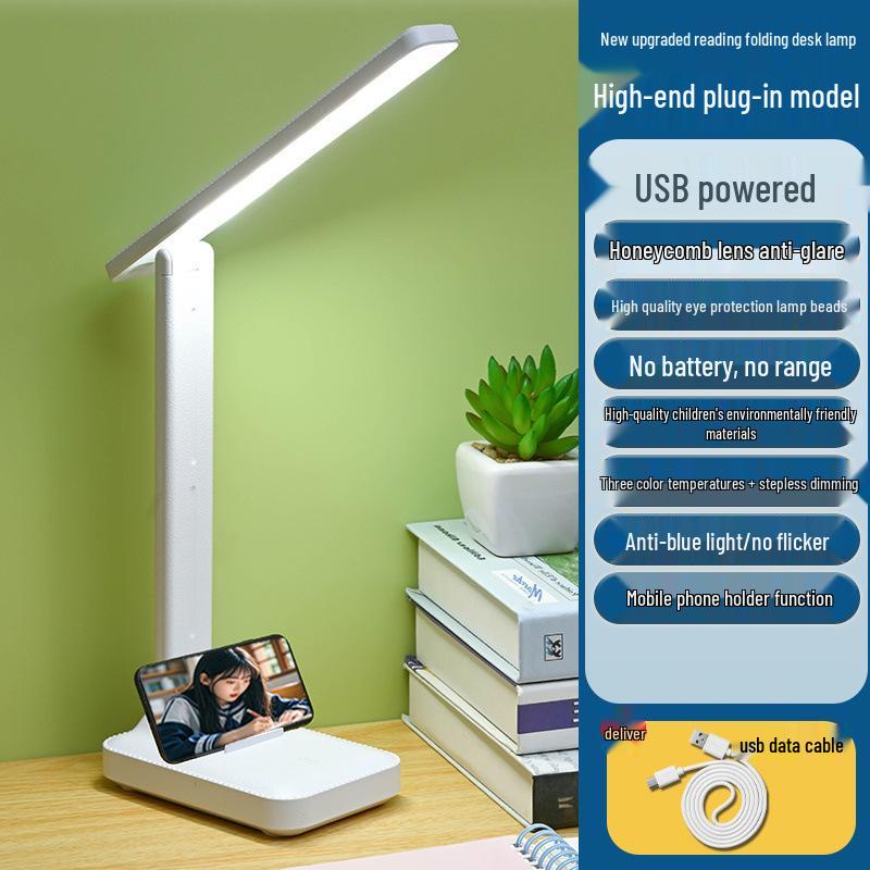 LED Super Bright Folding Desk Lamp for Students and Kids  Homework Upgraded TYPE-C, Eye Protection Folding Desk Lamp