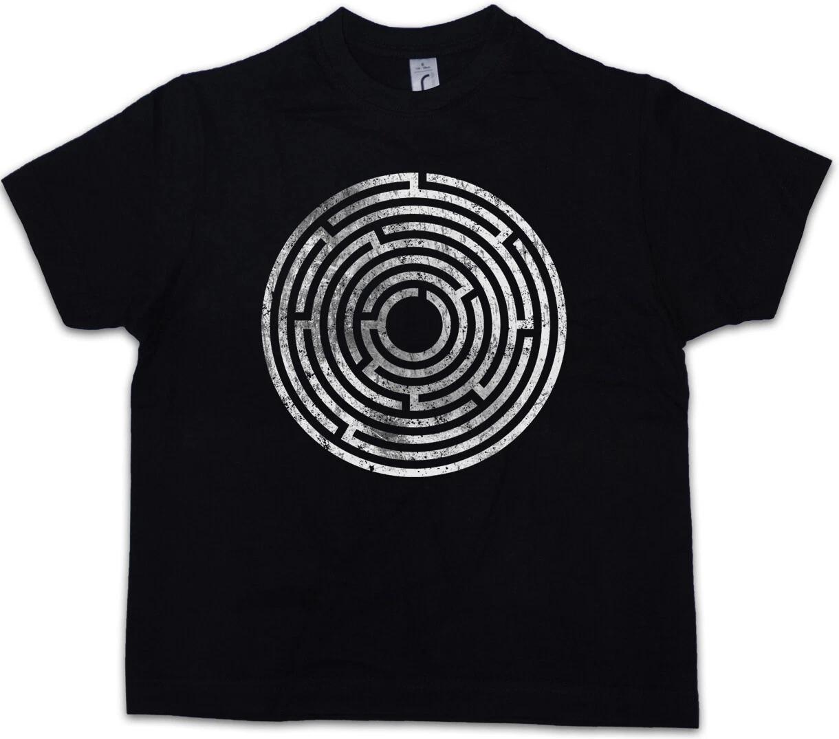 CIRCLE MAZE Kids Boys kids boys T-Shirt Spiral Maze Mystic Hypnotic Mysticism 100