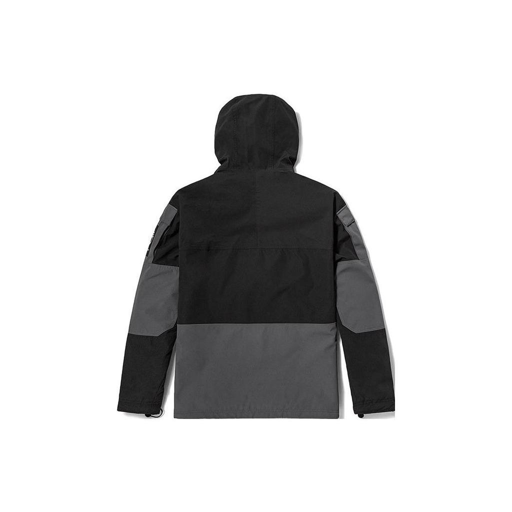 Timberland Logo Print Hooded Long Sleeve Jacket Men Jackets Black A25KE-M45