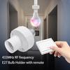 Smart Bluetooth & 433MHz E27 Bulb Lights with Remote Control RF Lamp Holder TUYA Wireless Wall Light Switch AC 220V Lamp Socket