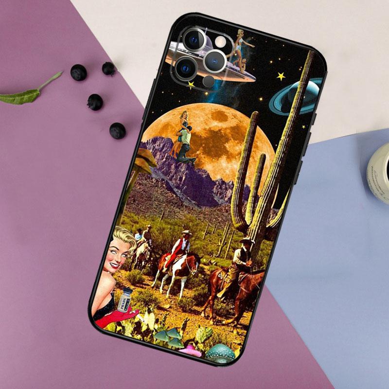 Space Cowgirl Phone Case For iPhone 18 16 15 14 13 12 11 17 Pro Max 13 mini 16 Plus 16e 17 Air Bumper Cover