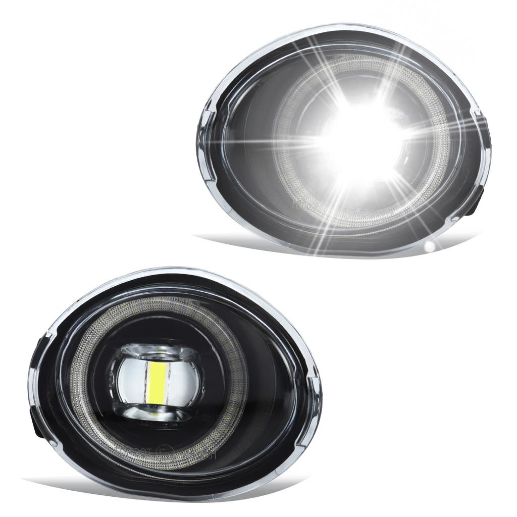 2PCS Foglight Cover For BMW E46 M3 2001- 2006 LED Fog Lamp Headlight Front Bumper Foglight Cover Dual Holes
