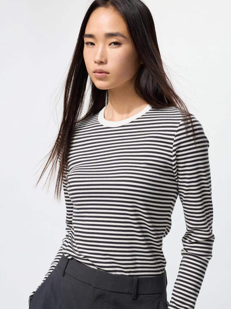 Uniqlo SofT Lip T  Long Sleeve  sTripe