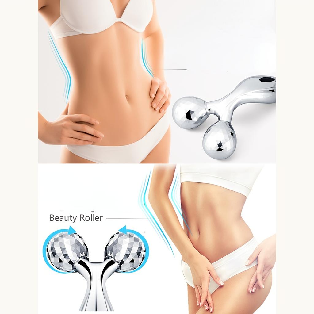 3D Roller Gesichtsmassagegerät, Gesichtsskulpturwerkzeug - Gesichtsmassagegerät Lifting-Tool Hautstraffung Reduziert Schwellungen Glättet Falten - Silbern