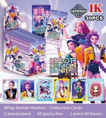 5 ks/balení K-POP Lovci démonů Anime karty Anglická verze Dětské sběratelské karty Anime kreslený seriál Sběratelské karty pro fanoušky