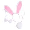 Halloween Cosplay Accessory Set Cartoon Rabbit Headband Bowtie Tail Fashion Headwear for Carnivals Costume Supply