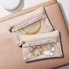 Portable Velvet Jewelry Box Earrings Necklace Ring Bracelet Trinkets Accessory Zipper Pouch Travel Water-Proof Dustproof Bag