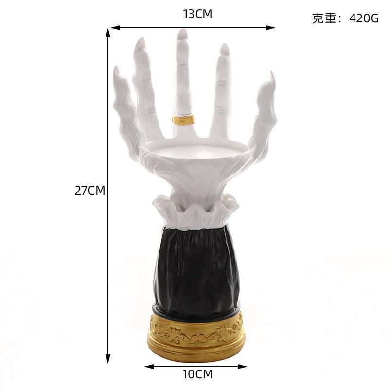 Handfläche Tablett Kerzenhalter Terror Finger Desktop Aufbewahrungsständer Kerzenleuchter Halloween Ostern Harz Kunsthandwerk Ornamente
