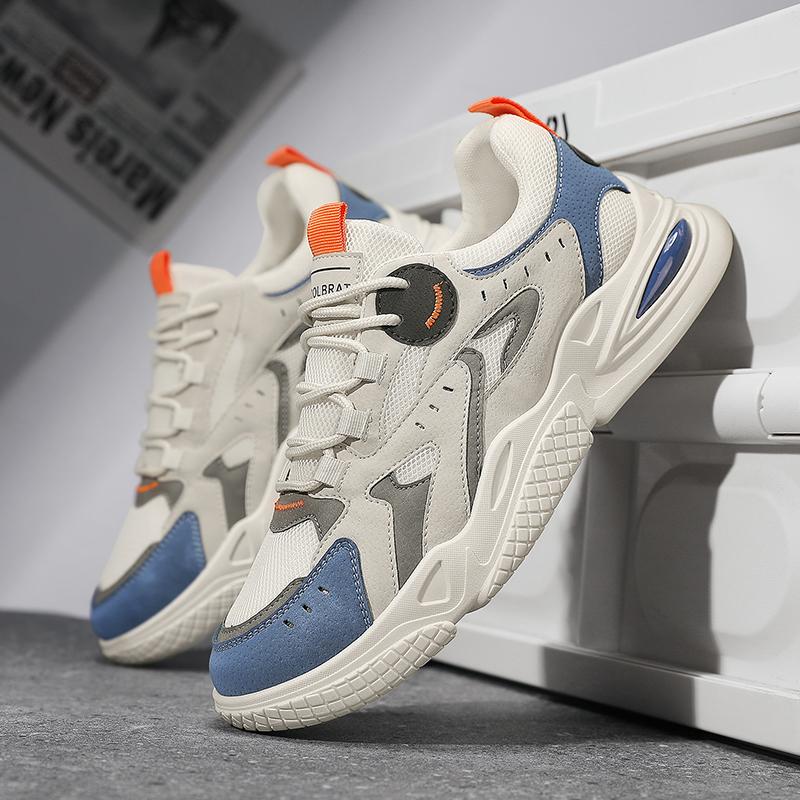 Fashion New Casual Sports Dad Shoes for Men Trendy Shoes Men's Sneakers Mesh Male Breathable Platform Tenis Masculino Shoes White