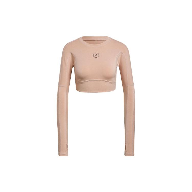 (WMNS) adidas by Stella McCartney TrueStrength Cropped Long Sleeve Asia Sizing Pink Women s HD9060 L