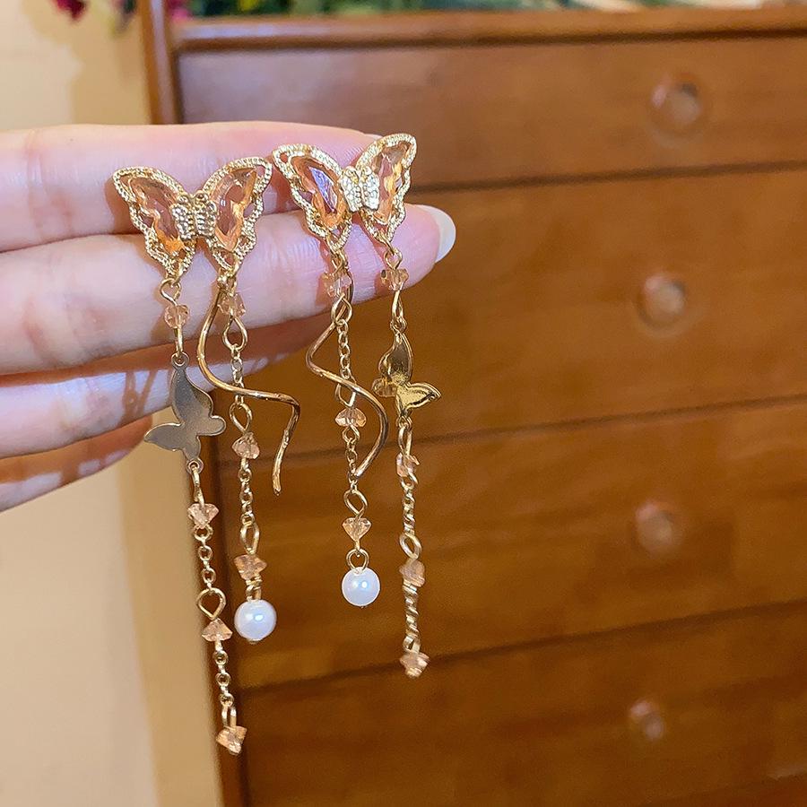 Silver Needle Resin Flower Tassel Earrings: Vintage, Versatile, Light Luxury Fashion Jewelry for Women