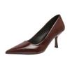 2025 spring and autumn new pointed head shallow mouth thin heel simple outer wear temperament high heels single shoes women