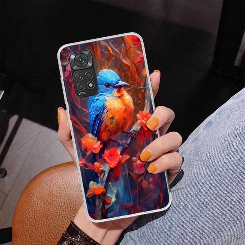 Animal Oil Painting Bird Phnoe Case for Phnoe Case for Xiaomi Redmi Note 15 14 14S 13 Pro Plus 12 12S 11S 11E 10S 10 11T 5G Uniq