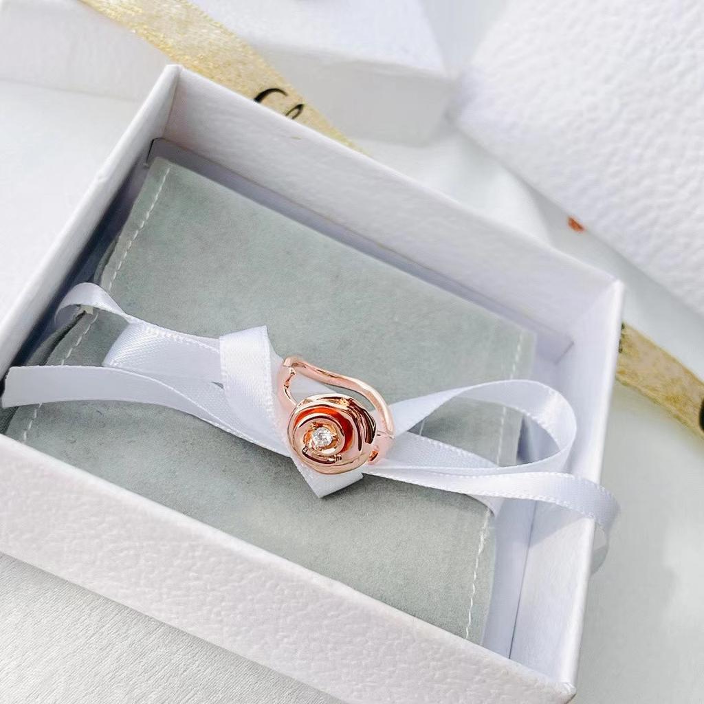 Hot Classic Europe Famous New 2023 Classic Popular Brand Set Women's Rose Jewelry For Party With Necklace With Pink Gold