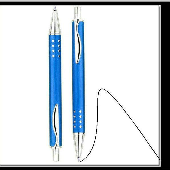 

Sealed Tip Wax Stick Ballpoint Pen with Heavy-Duty Aluminum Alloy Metal Tube Black Ink