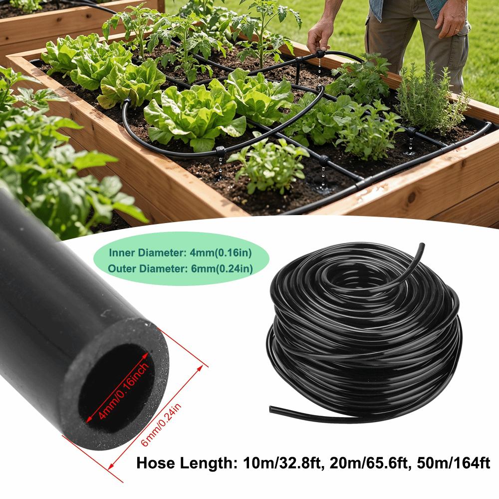 1/4 Inch Water Irrigation Hose PVC Flexible Irrigation Hose Easy Installation Thick Yard Water Hose Outdoor Watering Equipment