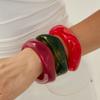 Accessories, Vintage Irregular Smudge Bracelet, Round Wide Acrylic Bracelet for Women