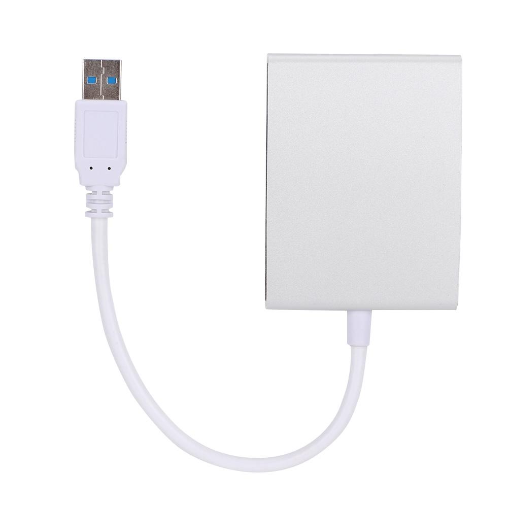 High Quality MultiFunctional Aluminum Alloy USB 3.0 To VGA HDMi LAn TDVI Converter Adapter