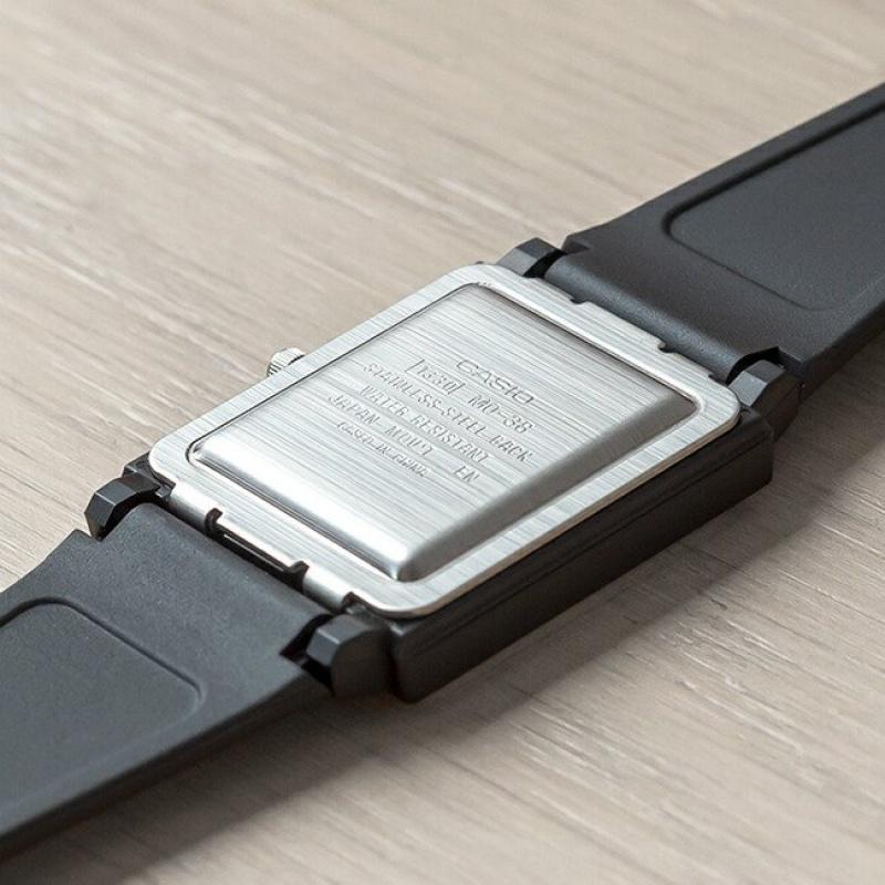 Casio YOUTH series-square three-hand, business simple, lightweight and compact, quartz movement, resin strap, Japanese and Korean watch, MQ-38-8A