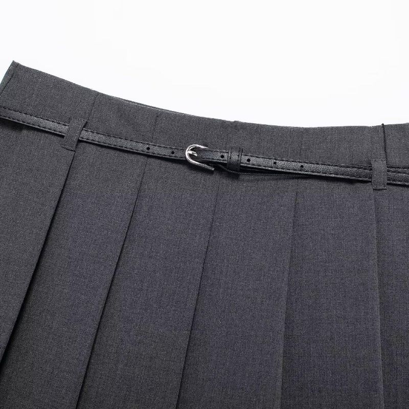 Kaslead New Arrival Women's Clothing Fashion Style Fashion All-Match with Belt Wide Pleated Culottes 5427503