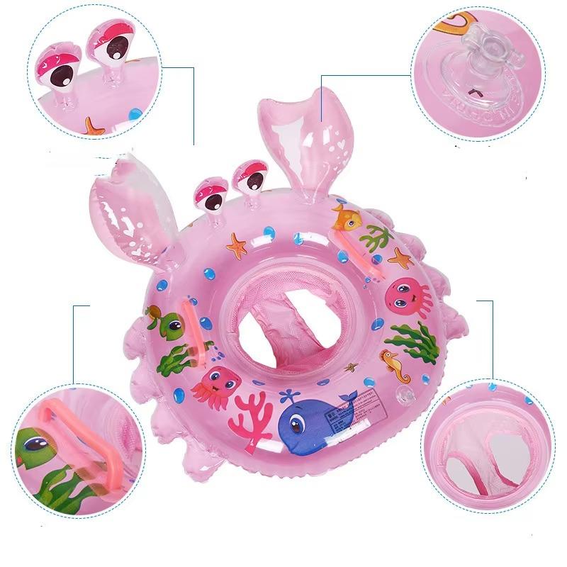 Children's Seat Ring 1PCS Inflatable Buoyancy Crab Swimming Ring 0-5 Years Old Sitting Circle Water Play Swimming Pool Toys