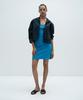 Bante Halterneck Body-Conscious Dress With Crystal Logo In Blue
