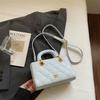 2026 New Ladies Handbag Embroidered Diamond Pattern Small Square Single Shoulder Bag Candy Color Crossbody Women's Bag