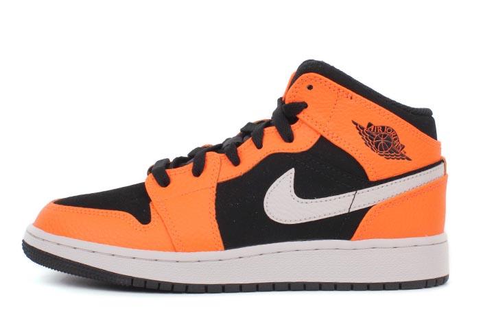 Jordan 1 Mid Black Cone GS 554725-062