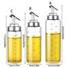 Clear Glass Spill Proof Condiment Bottle With Tight Lid Kitchen Liquid Dispenser Large Capacity Oil Vinegar Container