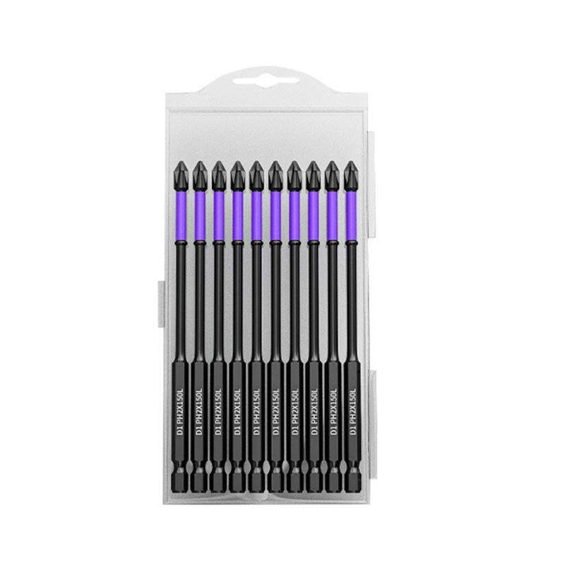 10/20Pcs PH2 Magnetic Batch Head Cross Screwdriver Hardness Impact Drill Bit For Electric Screwdrivers Hand Drills